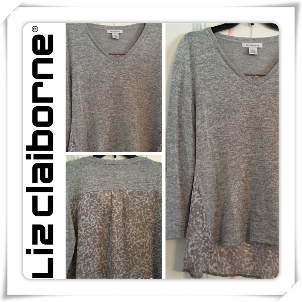 LIZ CLAIBORNE Hi-Lo Tunic Sweater